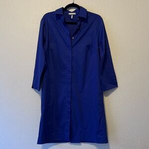 HINSON WU Elegant Royak Blue Midi Dress With Brass Back Zipper So UNIQUE!